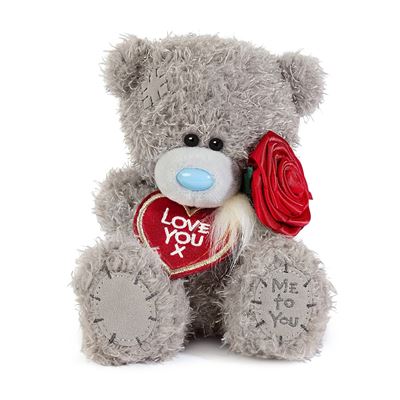 Me to You Tatty Teddy Plush 15cm - High I Love You Bear With Rose