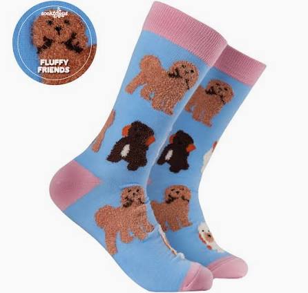Fluffy Cockapoo Socks - Size 4-8
