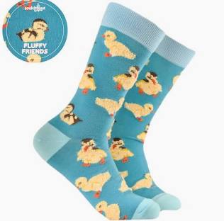 Fluffy Ducklings Socks - Size 4-8