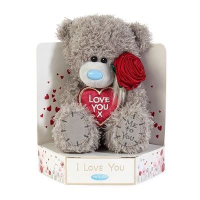 Me to You Tatty Teddy Plush 15cm - High I Love You Bear With Rose