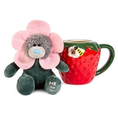 Me to You Tatty Teddy Hand-Painted Ceramic Strawberry Mug And Plush Bear Gift Set