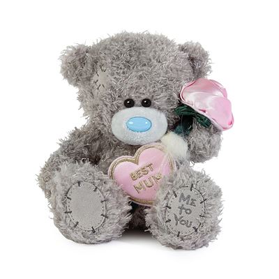 Me to You Tatty Teddy 'Best Mum' - 15cm Plush Bear On Gift Plinth