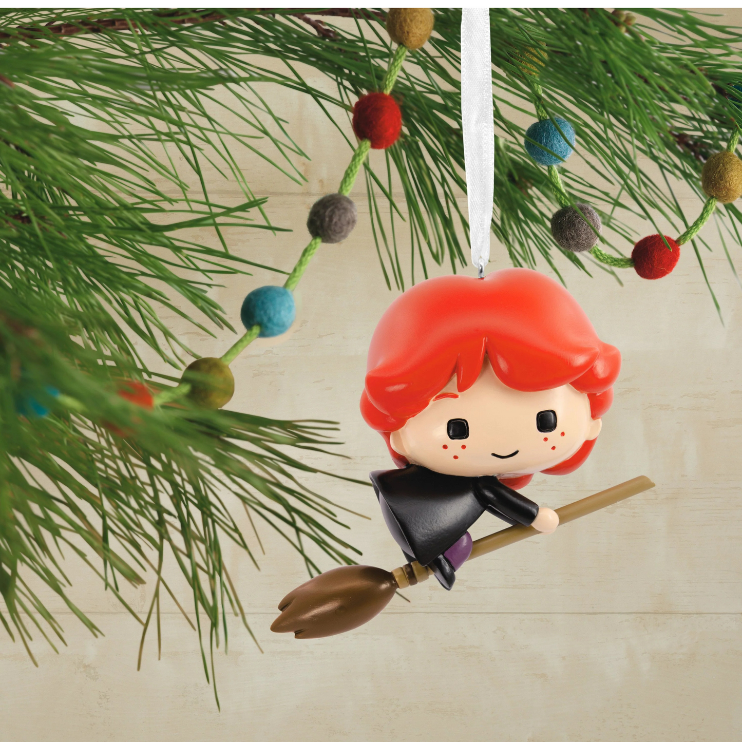 Collectable Harry Potter™ Tree Decoration - Ron Weasley on Broomstick Ornament