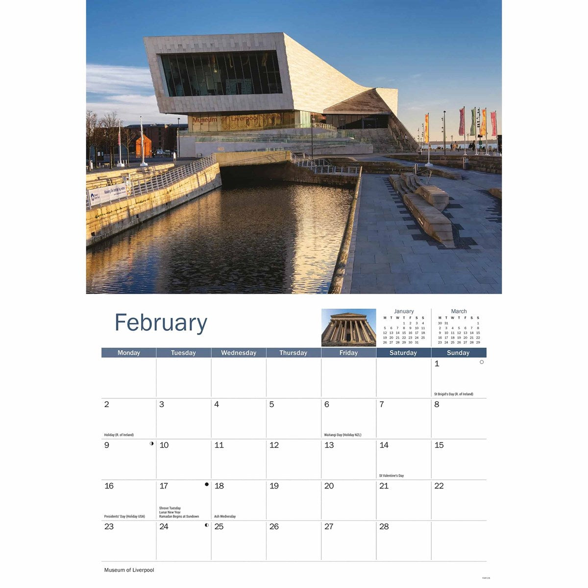 Liverpool A4 Calendar 2026
