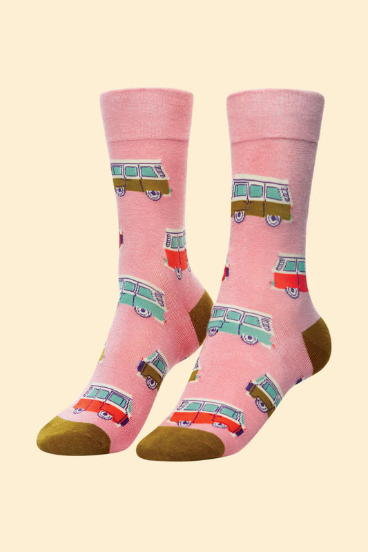 Powder Men's Campervan Socks - Petal