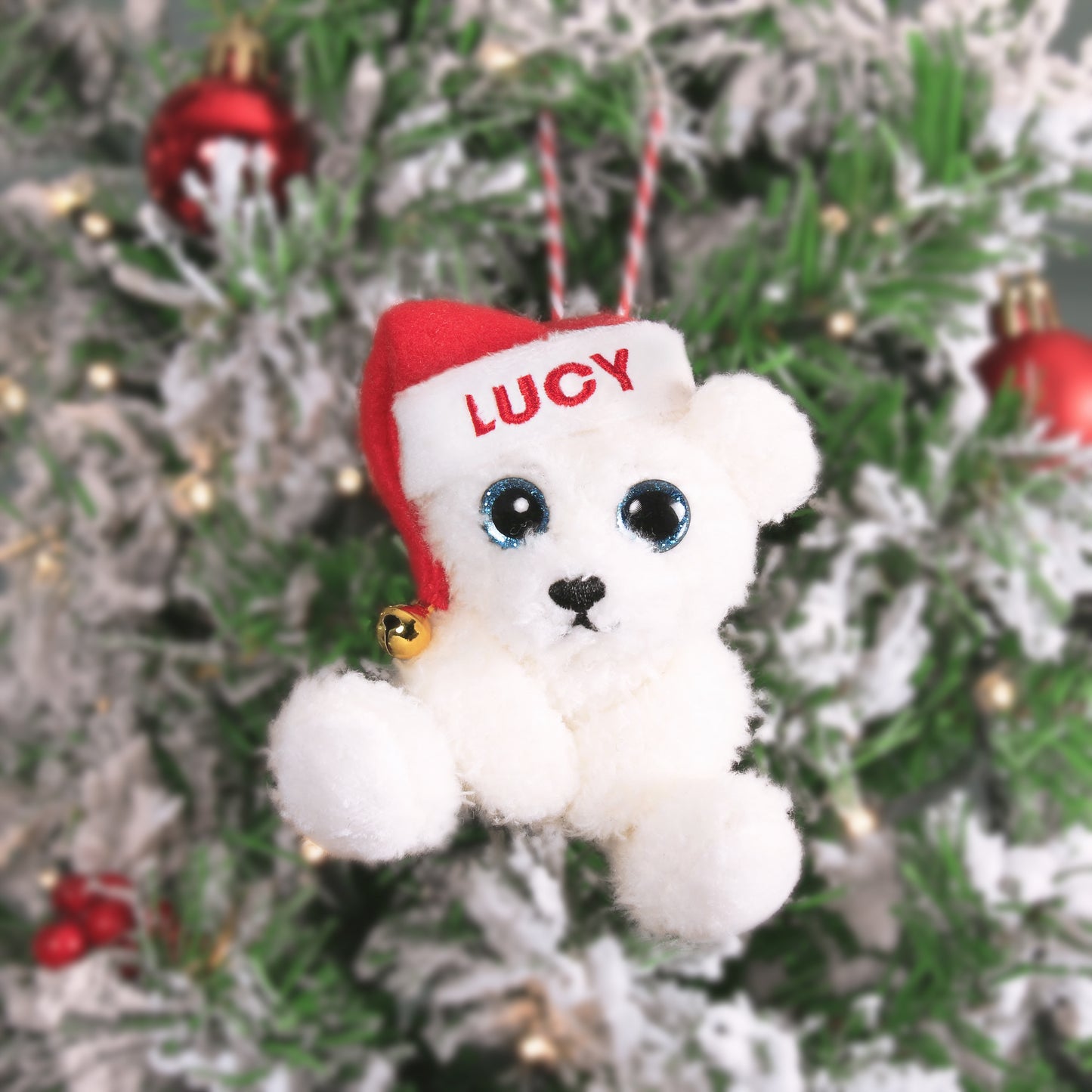 Pre-personalised My Christmas Bear Tree Decoration - Choose From Over 100 Popular Names and Titles