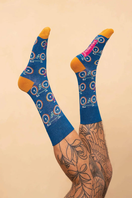 Powder Commuter Bikes Men's Socks - Navy