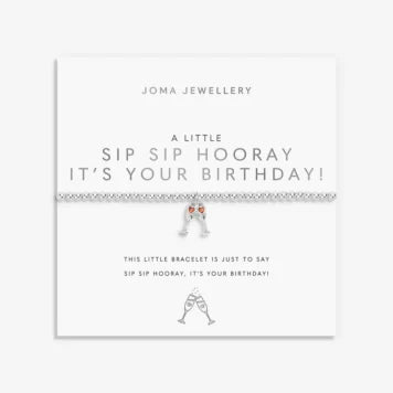 A Little 'Sip Sip Hooray It's Your Birthday!' Bracelet