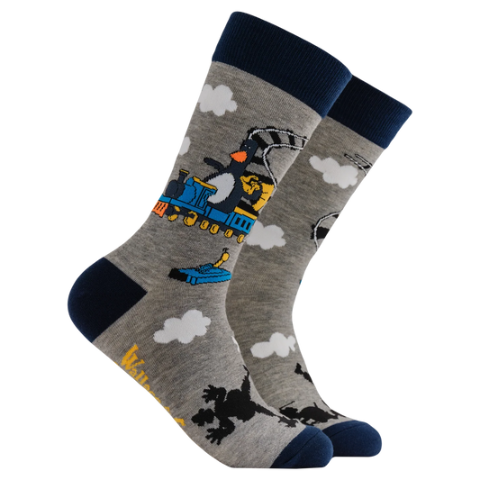 Feather's Train Socks - Socktopus x Wallace & Gromit - Size 9-12