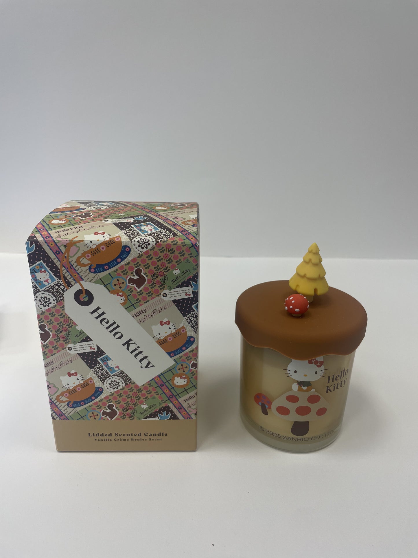 Autumn Themed Candle, Glass Vessel with 3D Silicone Lid, Vanilla Crème Brulee Scented