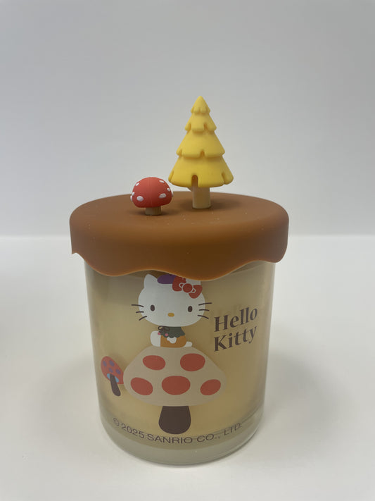 Autumn Themed Candle, Glass Vessel with 3D Silicone Lid, Vanilla Crème Brulee Scented