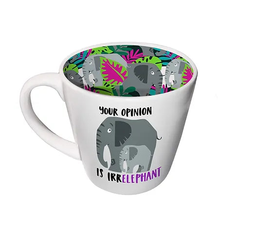 Inside Out Mug - Your Opinion Is Irrelephant