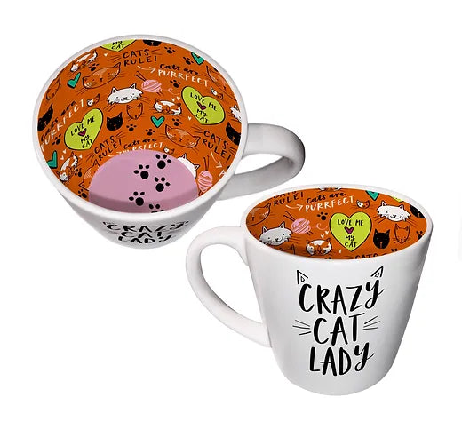 Inside Out Mug - Crazy Cat Lady