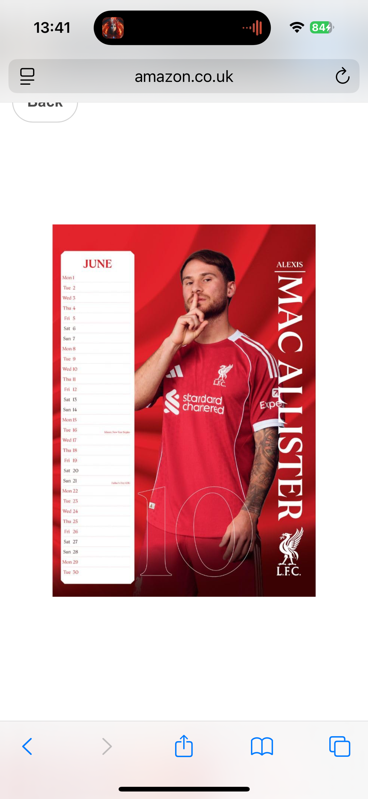 Liverpool FC 2026 A3 Calendar