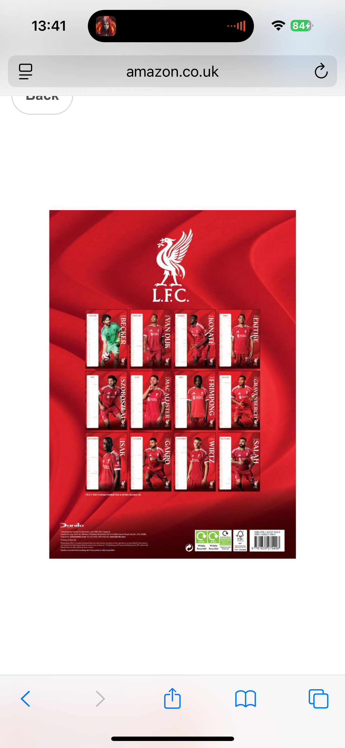 Liverpool FC 2026 A3 Calendar