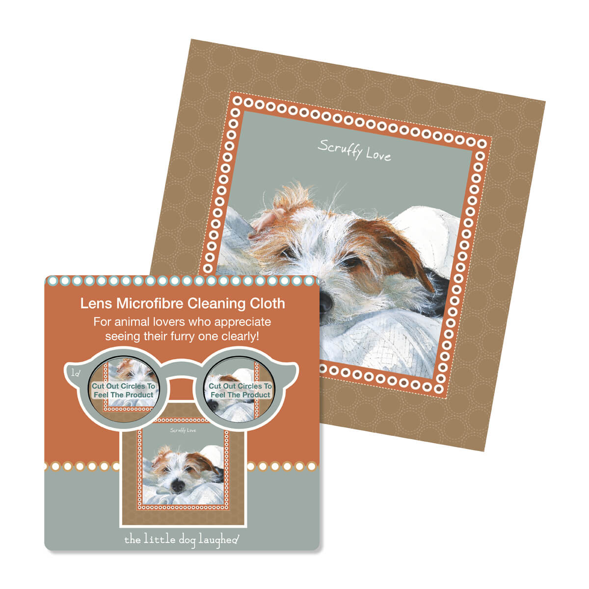 Rough Coated Jack Russell Lens Cleaning Cloth