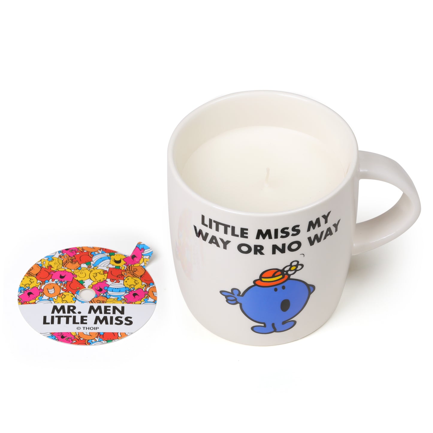 Mr.Men And Little Miss -  Little Miss "Her Way or No Way" Scented Reusable Mug Candle