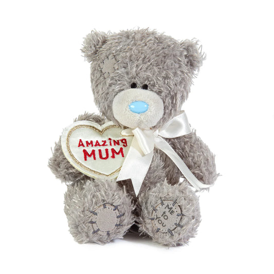 Me to You Tatty Teddy 'Amazing Mum' 10cm Plush Bear With Embroidered Flower - Gift Collection