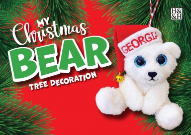 Pre-personalised My Christmas Bear Tree Decoration - Choose From Over 100 Popular Names and Titles