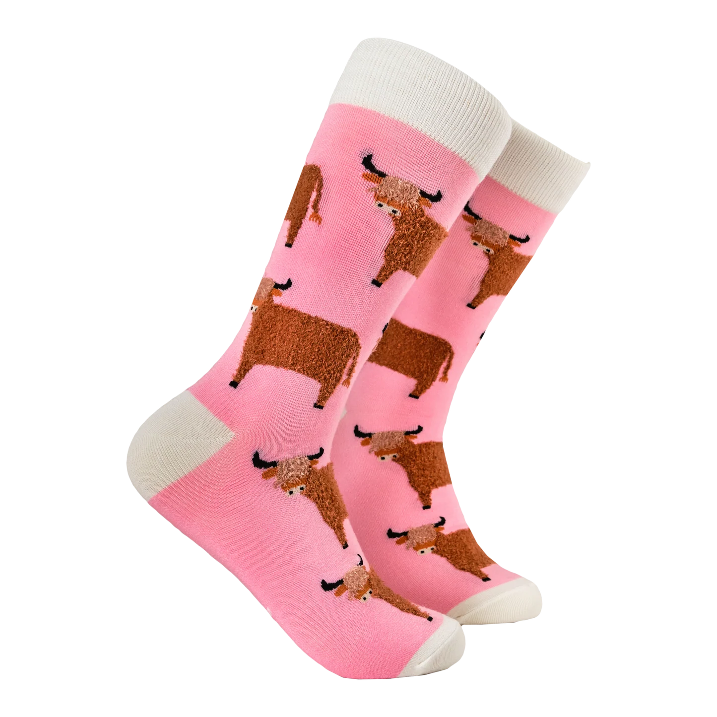 Fluffy Highland Cow Socks  - Size 4-8